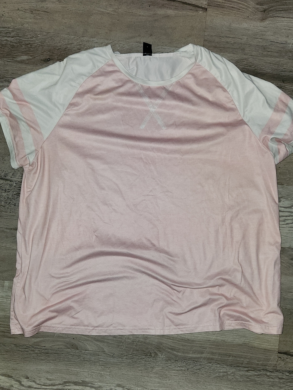 SHEIN Pink and White Tee